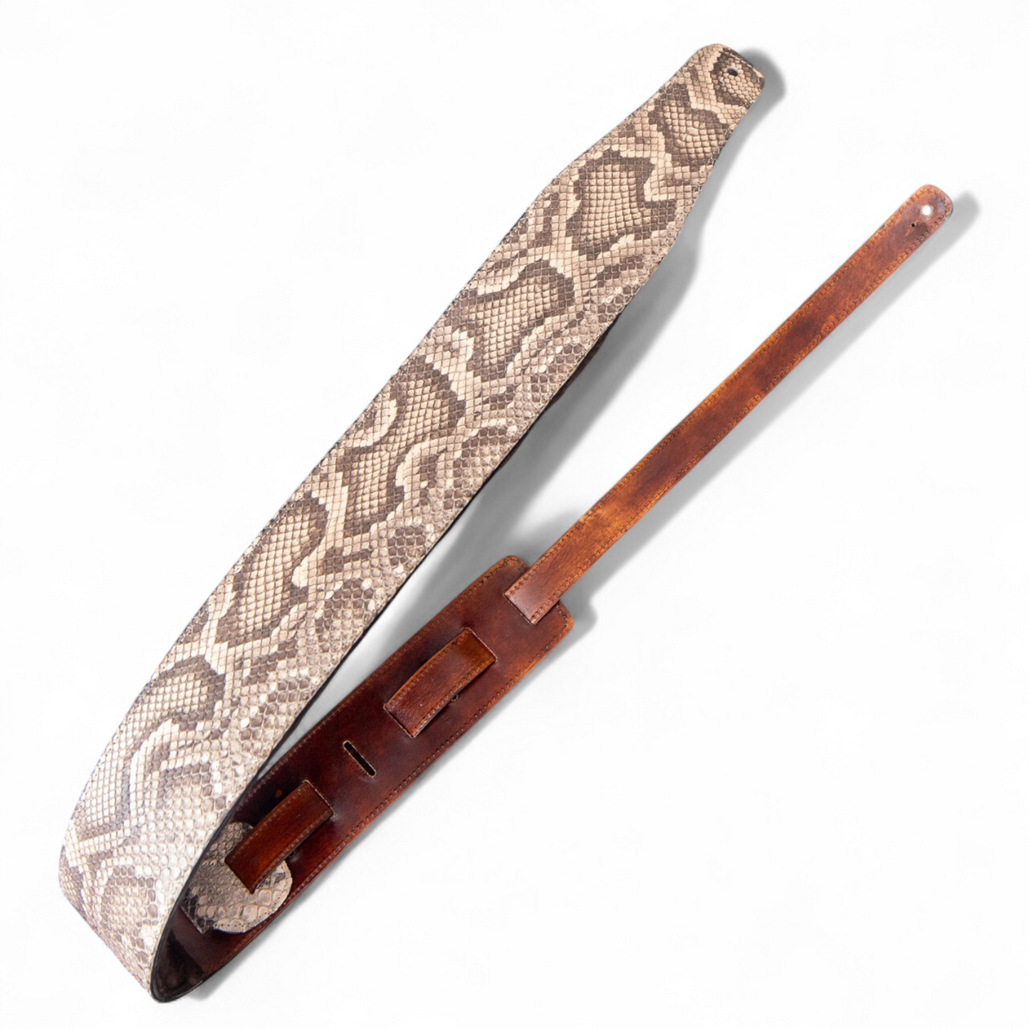 Natural Python Guitar Strap - 3" Wide