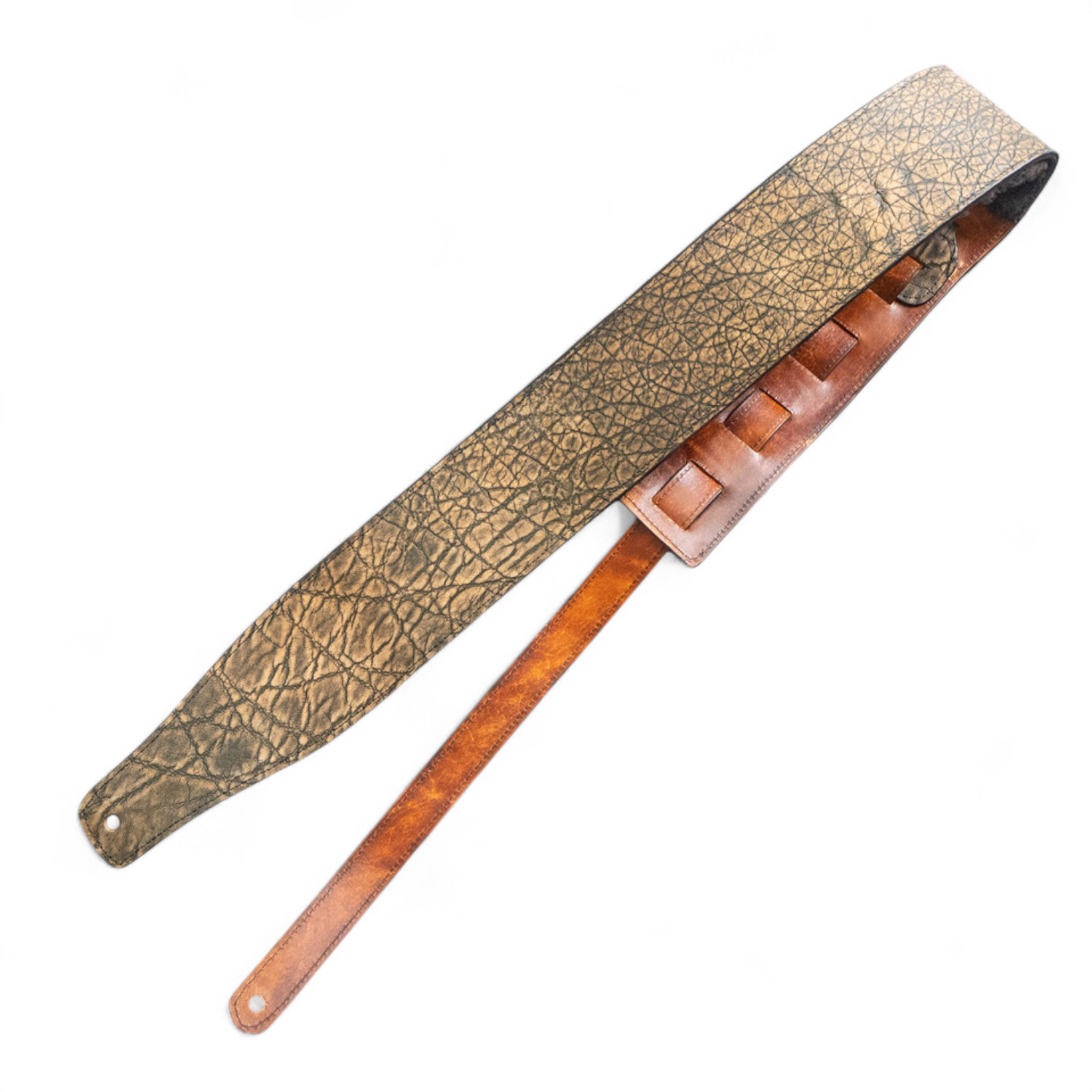 Safari Brown Elephant Guitar Strap - 3" Wide