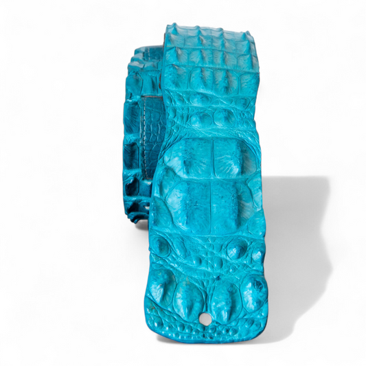 Turquoise Hornback Alligator Guitar Strap - 3" Wide