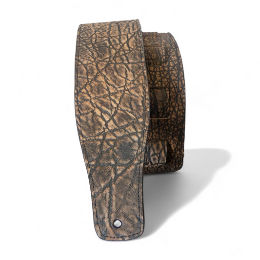 Safari Brown Elephant Guitar Strap - 3" Wide
