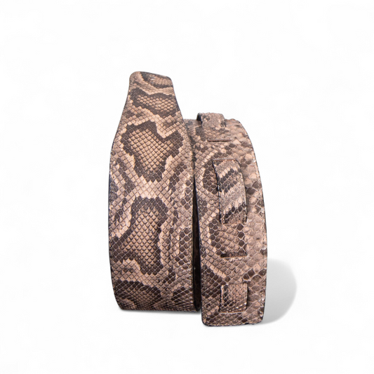 Natural Python Guitar Strap - 3" Wide